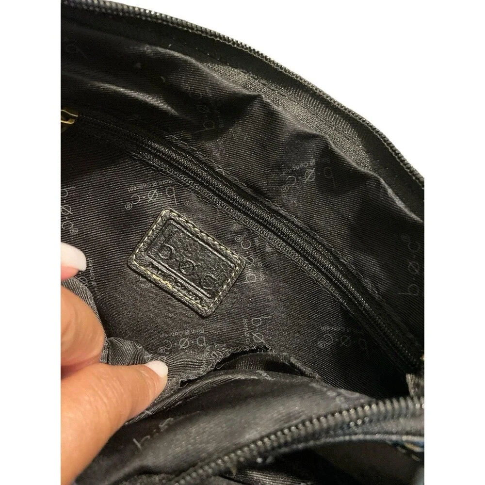B.O.C‎ Born Concept Gray/ Black Crossbody Purse Faux Leather